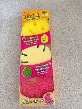 New Scrub Daddy Mommy Special Edition Tropical Shapes 3pk Pineapple Flamingo